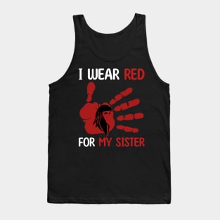 I Wear Red for My Sisters Gift For Girl Women Tank Top